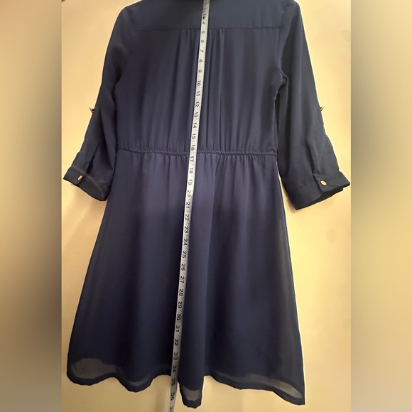 Navy Long Sleeve Dress - Picture 6 of 8